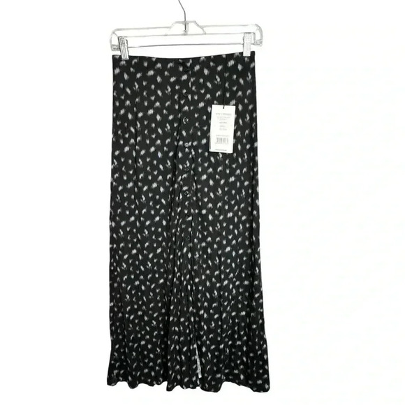 Ninety percent soft tencel blur dusty side slit black skirt S - Picture 1 of 9